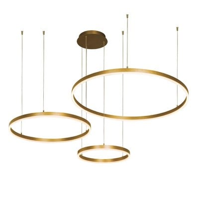 Pendant Light Gold Ματτ Κυκλοι Led 3000K 136W