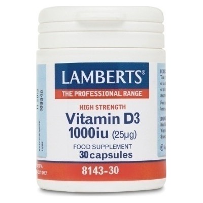 LAMBERTS Vitamin D3 1000iu (25μg) 30caps