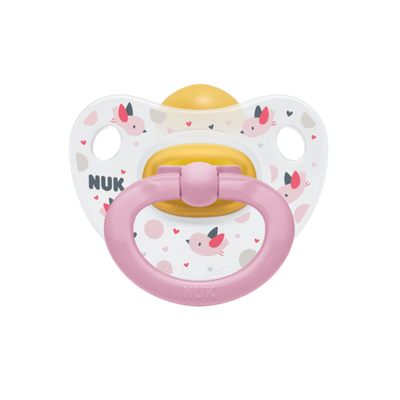 Nuk Happy Kids Latex Orthodontic Pacifier with Pin