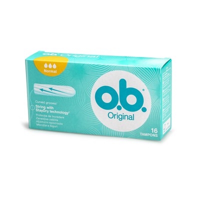 o.b. Original Curved Grooves Normal Tampons Ταμπόν