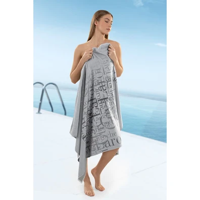 Πετσέτα Θαλάσσης Velour Printed 2103 Silver 100x17