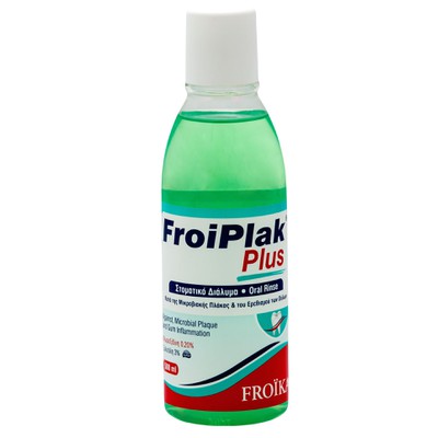 FROIKA Froiplak Plus Στοματικό Διάλυμα Κατά Της Μικροβιακής Πλάκας & Των Ερεθισμών Των Δοντιών & Ούλων 250ml