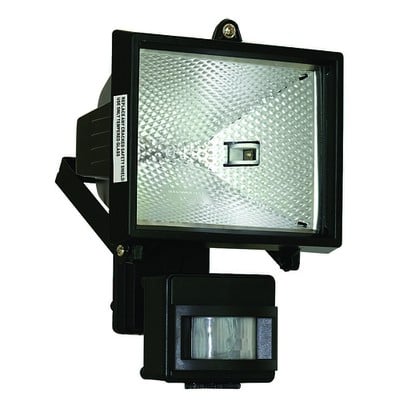 Halogen Floodlight With Motion Sensor 500W Black W