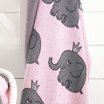 Κουβέρτα Πλεκτή Λίκνου (80x100) Elephant Rythmos