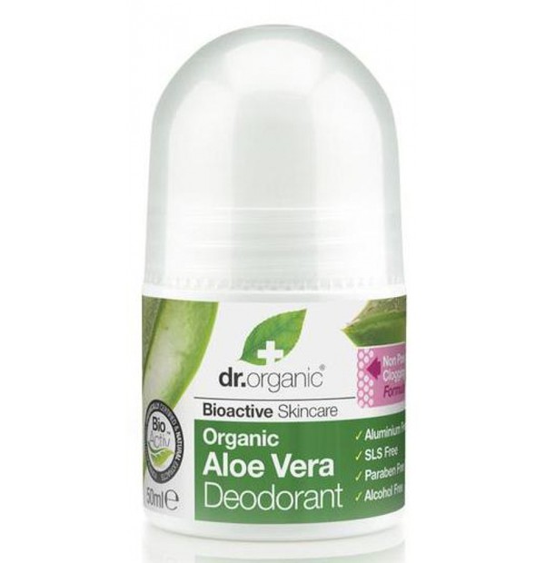 Dr.Organic Aloe Vera Deodorant Roll-On, Αποσμητικό με Βιολογική Αλόη Βέρα, 50 ml
