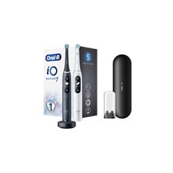 Oral-B IO Series 7 Duo Electric Toothbrush Magnetic Black Onyx & Magnetic White Alabaster 2 pieces