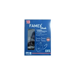 Famex Μάσκα Υψηλής Προστασίας Παιδική FFP2 NR Σκούρο Μπλε 10 τεμάχια