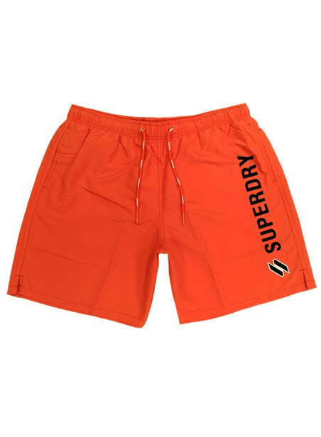 Superdry havana orange code applque 19 inch swim short - vqh