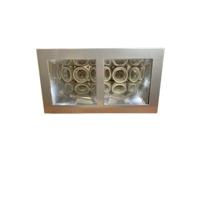 Lighting Recessed Rectangle 2xE27 230V Silver