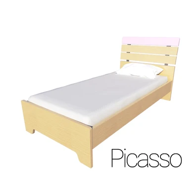 Παιδικό Μονό 90x190/200 Κρεβάτι Λιλά Irven Picasso