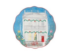 Maxwell Williams Πιατέλα 20cm Γαλάζια Πορσελάνη Christmasville Terrace Σε Συσκευασία Δώρου