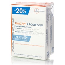 Ducray Σετ 2 Anacaps Progressiv - Χρόνια Τριχόπτωση, 2 x 30 caps (PROMO -20%)