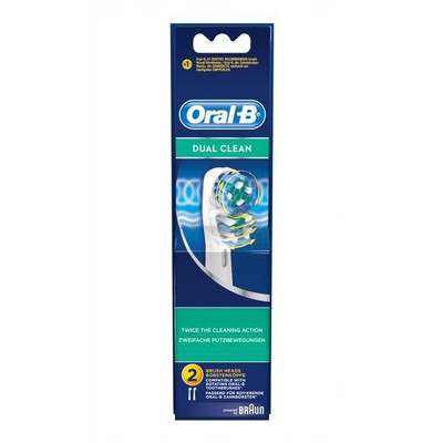 ORAL-B Dual Clean Ανταλλακτικά Για Ηλεκτρικές Οδοντόβουρτσες 2τμχ