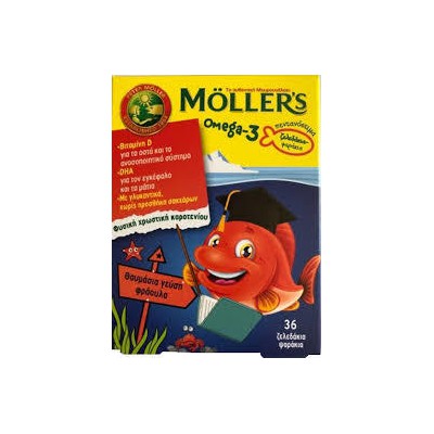 Moller's Omega-3 Ψαράκια Ζελεδάκια με Γεύση Φράουλ