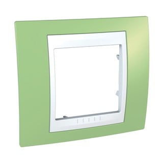 Unica Plus Frame 1 Gang Apple Green/White MGU6.002