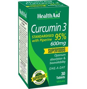 Health Aid Curcumin 3 600mg  Αντιοξειδωτικό, 30tab