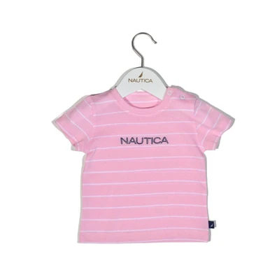 Nautica Des.12 t-Shirt  Jersey Organic ροζ Ριγέ 68