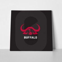 Stylized silhouette buffalo artistic 291458927 a