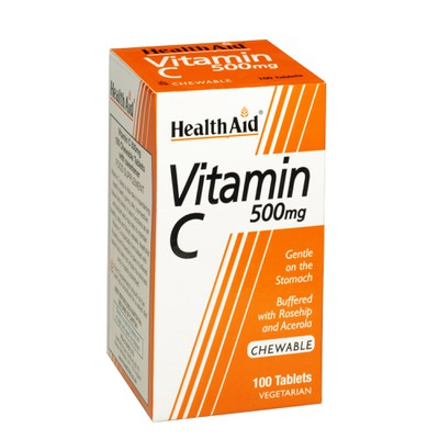 HEALTH AID Vitamin C 500mg Chewable 100tabs