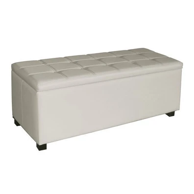 Σκαμπό Αποθηκευτικό Ταμπουρέ PU 113x43x45cm Denise