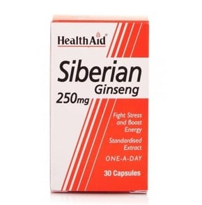 Health Aid Siberian Ginseng 250mg για Ενέργεια, 30
