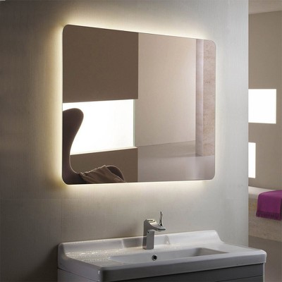 Καθρέπτης μπάνιου με στρογγυλεμένες γωνίες 80x70/9