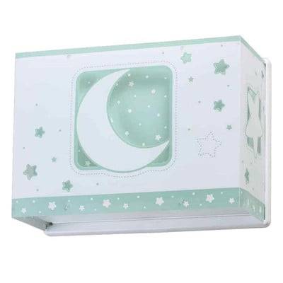 Kids Wall Lamp Green Moonlight With Fluorsecent Pa