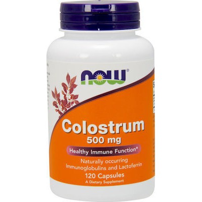 NOW FOODS Colostrum 500mg Dietary Supplement With Colostrum x120 Herbal Capsules