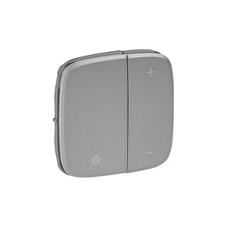 Valena Allure Cover Plate for Dimmer 2 Gangs Alumi