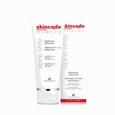 Skincode - Alpine White Brightening Hand Cream, Λευκαντική Κρέμα για Σκασμένα Χέρια - 75ml