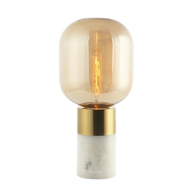 Table Lamp White Marble-Brass Satin 1Xe27 Max 25W