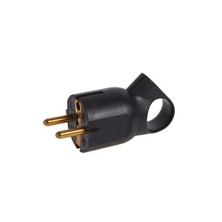 Elecrical Plug Extension Male 16A Straight Black