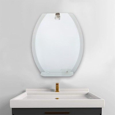 Καθρέπτης μπάνιου τοίχου 57x70 με μονόφωτο επιτοίχ