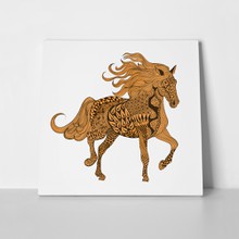Stylized brown horse hand drawn 271920125 a