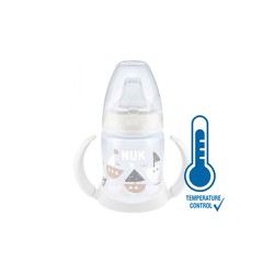 Nuk First Choice Plus PP Educational Bottle 6-18m With 2 Handles White With Temperature Control Index 150ml