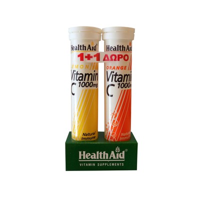 Health Aid Βιταμίνη C 1000mg με Γεύση Λεμόνι 20 Αν