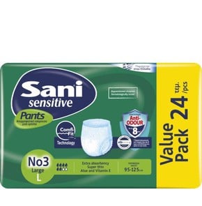 Sani Sensitive Pants No3 Large Value Pack Ελαστικά