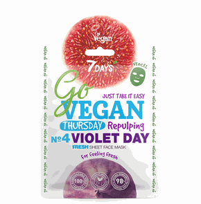 7Days Go Vegan Face Mask Violet Day For Feeling Fr