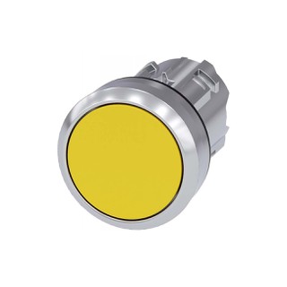Button Metallic 20mm Yellow 3SU1050-0AB40-0AA0