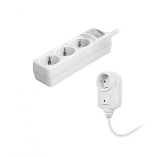 Socket Outlet Surge Protection 4-Way Cable 1.5m Wh