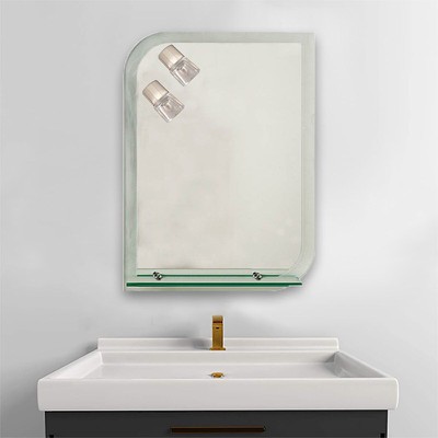 Καθρέπτης μπάνιου τοίχου 55x80 με 2 φωτιστικά κι ε