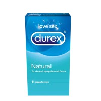 Durex Natural 6τμχ - Κλασικά Προφυλακτικά Με Ήπια Λίπανση