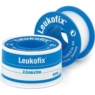 LEUKOFIX Leukoplast Αυτοκόλλητη Eπιδεσμική Tαινία 2.5cm x 5m