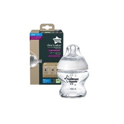 Tommee Tippee Closer To Nature Glass Btl Ne Ar Scan Γυάλινο Μπιμπερό Closer To Nature Μικρής Ροής 0m+ 150ml