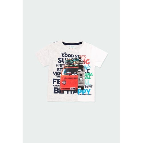 Boboli Knit T-Shirt Bicolour For Baby Boy(324043)