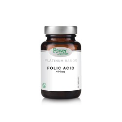 Power Health Platinum Range Folic Acid 400μg Συμπλήρωμα Διατροφής Με Φολικό Οξύ 30 κάψουλες