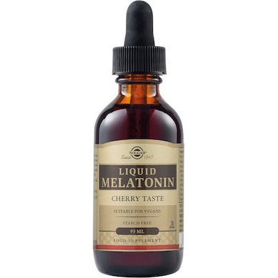SOLGAR Liquid Melatonin Για Την Αντιμετώπιση Της Αϋπνίας Με Γεύση Κεράσι 59ml