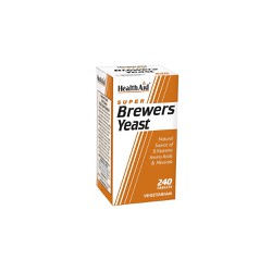 Health Aid Super Brewers Yeast Συμπλήρωμα Διατροφής Με Φυσική Πηγή Βιταμινών Β & Αμινοξέων Για Υγιές Δέρμα 240 ταμπλέτες