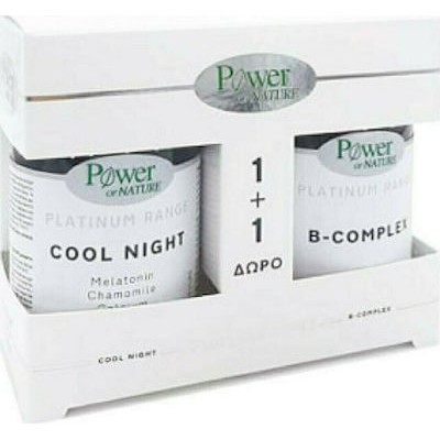 POWER HEALTH Platinum Cool Night Συμπλήρωμα Διατροφής Για την Καλύτερη Ποιότητα Ύπνου x30 Κάψουλες & B-Complex Συμπλήρωμα Διατροφής Για Τη Φυσιολογική Λειτουργία Του Νευρικού Συστήματος   x20 Δισκία