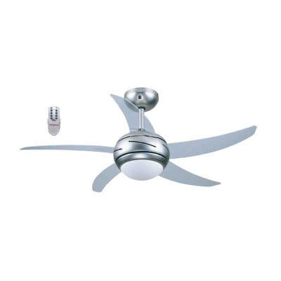 Roof Fan 110cm With Light 5 Clear Wings And Remote